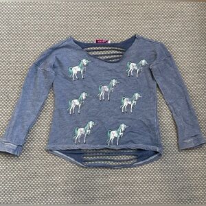 Blue Unicorn Kids Shirt